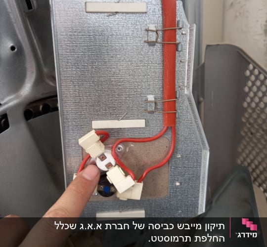 חיווט חשמלי עם מחברים ולוח מתכת